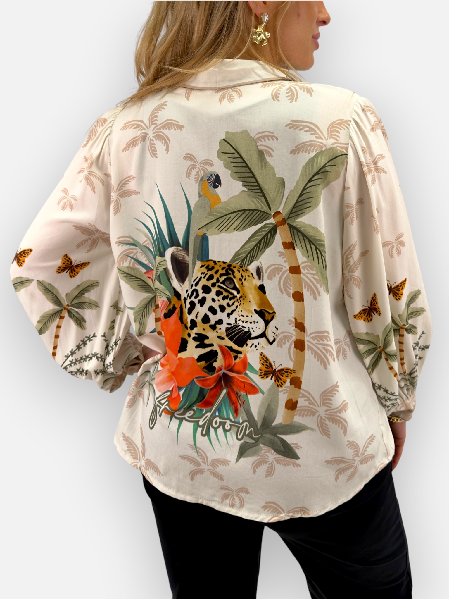 Blus med djungelmönster - 2