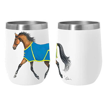 Wine Tumbler AWST Intl Horse Motif Bay Horse