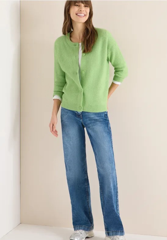 TOS Short Cardigan - Bamboo Green - Cecil - 4