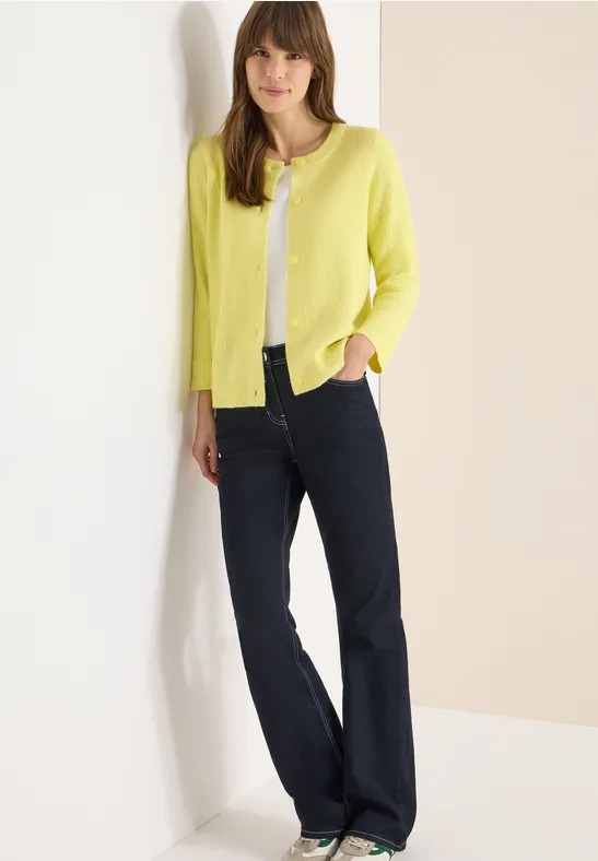 TOS Short Cardigan - Iced Yellow - Cecil - 3