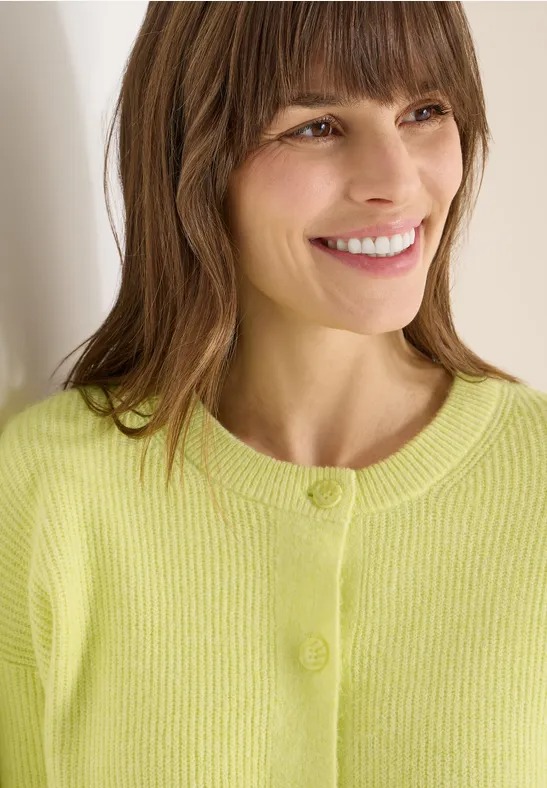 TOS Short Cardigan - Iced Yellow - Cecil - 4