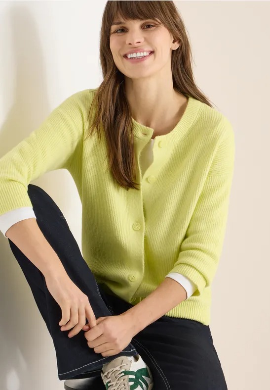 TOS Short Cardigan - Iced Yellow - Cecil