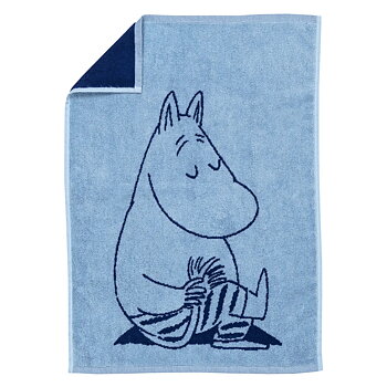 Mumin Handduk 50x70 cm - Mumintrollet Marinblå
