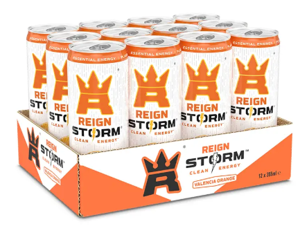 Reign Storm Valencia Orange 35,5cl – sockerfri energidryck för fokus, prestation & återhämtning - 2