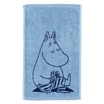 Mumin Handduk 30x50 cm - Mumintrollet Marinblå