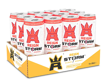 Reign Storm Peach Nectarine 35,5cl – sockerfri & vegansk energidryck med vitaminer