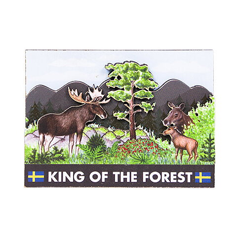 Magnet Moose wood 95mm