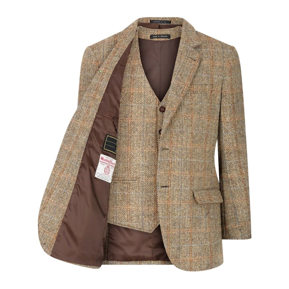 Harris Tweed Blakemore Blazer - White Sand