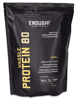 Proteinpulver Vanilj 1kg – Enough | Svenskt vassleprotein för träning & återhämtning