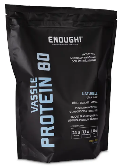 Proteinkoncentrat Naturell 1kg – Enough | Neutralt vassleprotein för mat, dryck & träning