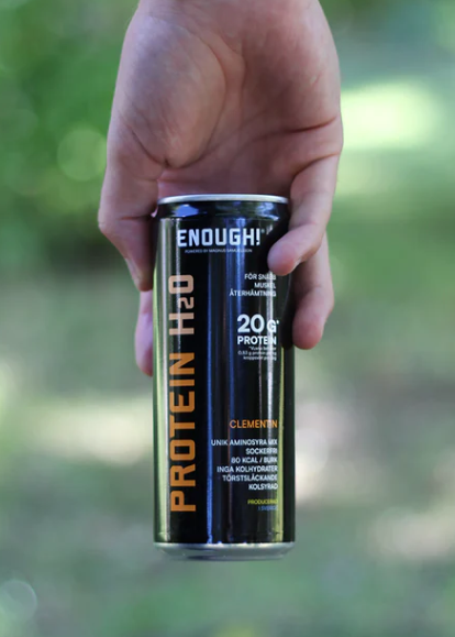 Proteinvatten Clementin 33cl – Enough H2O | Sockerfri energidryck med 20g protein