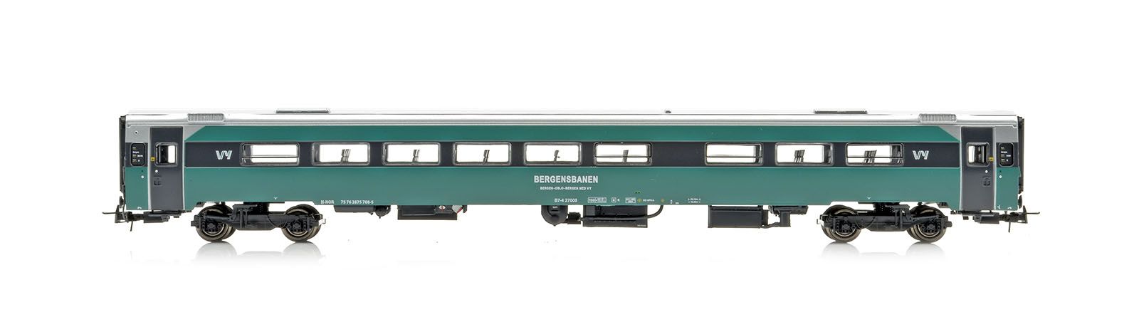 NMJ Topline+ VY B7-4 27008 2 Klasse Personvogn, m/ Interiørlys - 3