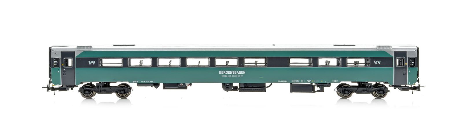 NMJ Topline+ VY B7-4 27024, 2. Klasse Personvogn, m/ interiørlys - 5