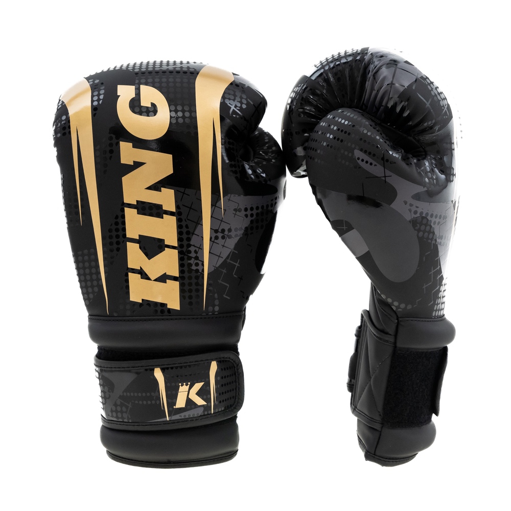 King Boxningshandske SHOGUN-2 Svart/guld 10-16 oz - 4