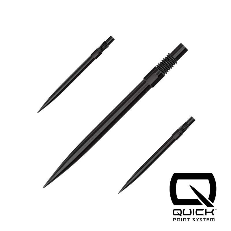 Harrows Black Quick Points 30mm