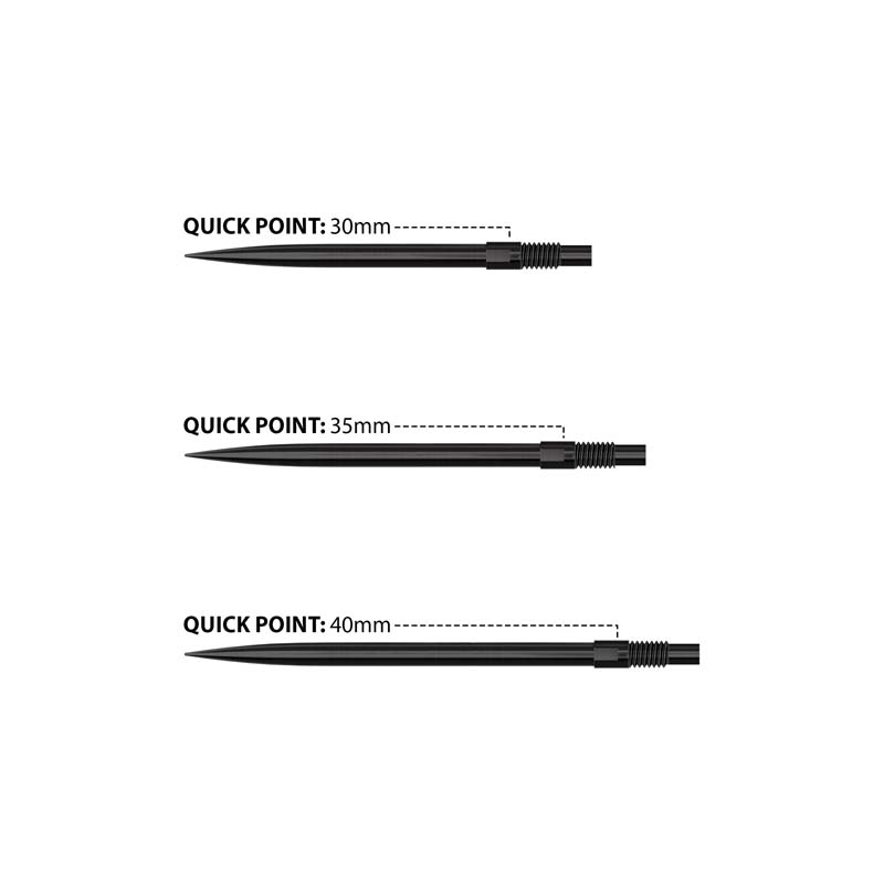 Harrows Black Quick Points 30mm - 4