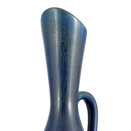 Carl-Harry Stålhane (SYE 1950s) Blue Vase with Swelling Base 26 cm (2)
