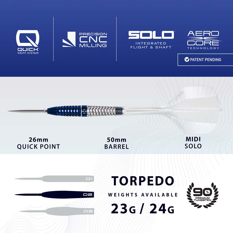 Harrows GEO 02 Torpedo Quick Points 90% 23g - 3