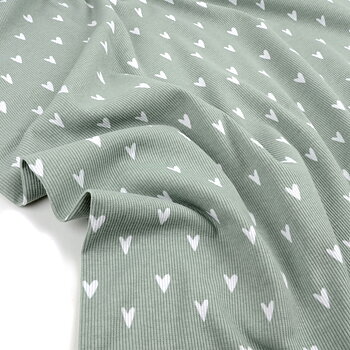 HEARTS RIBBAD - SAGE