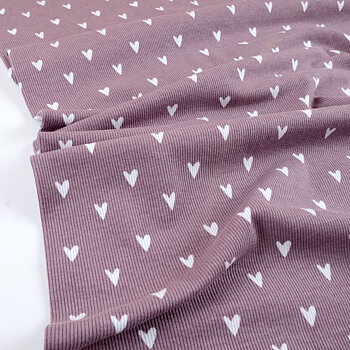 HEARTS RIBBAD - MAUVE