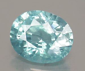 Hermosa piedra preciosa de circón azul natural suelta de corte ovalado de 0,48 ct - 4