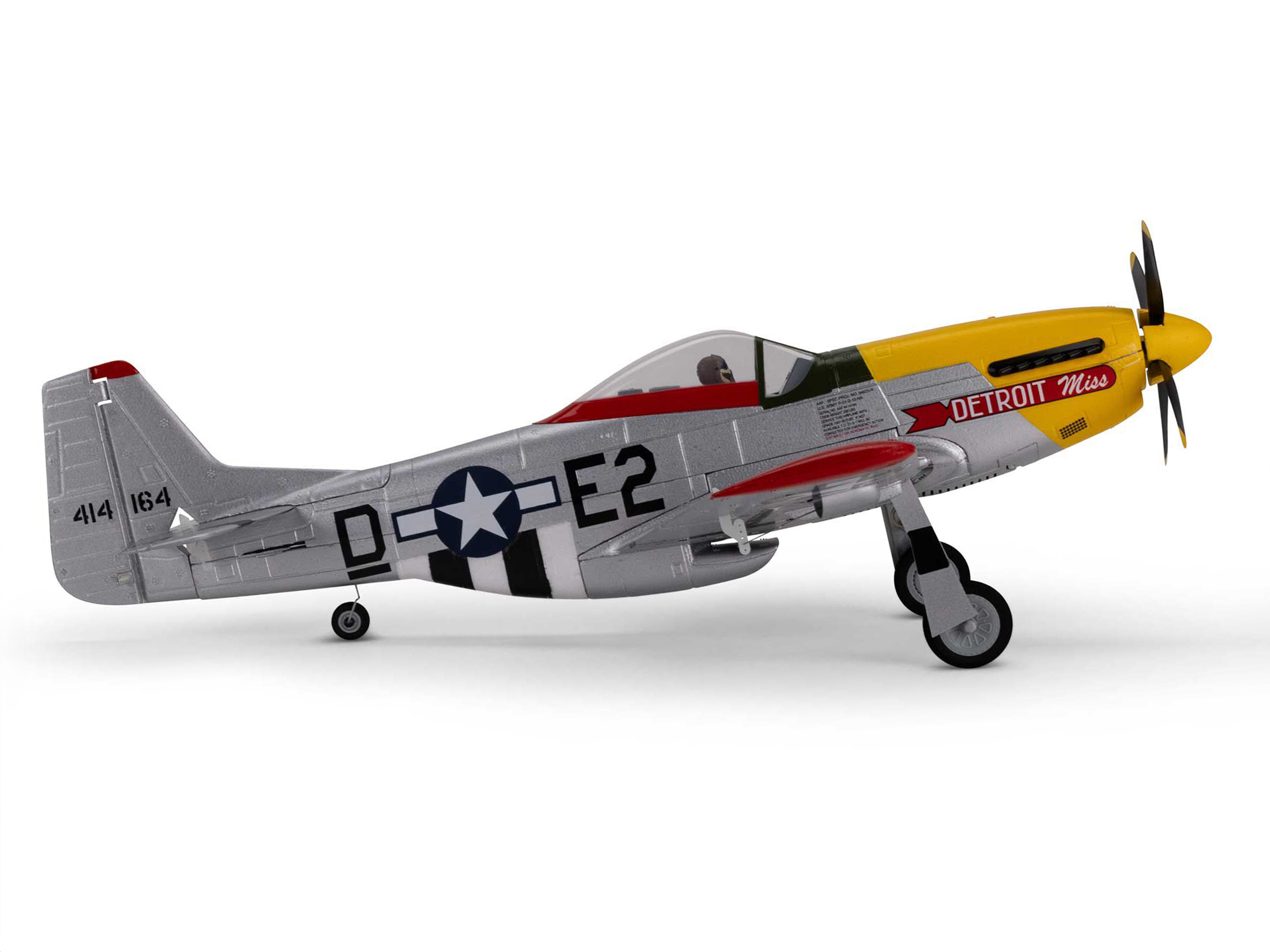E-flite UMX P-51D Mustang Detroit Miss BNF Basic with AS3X and SAFE Select - 6