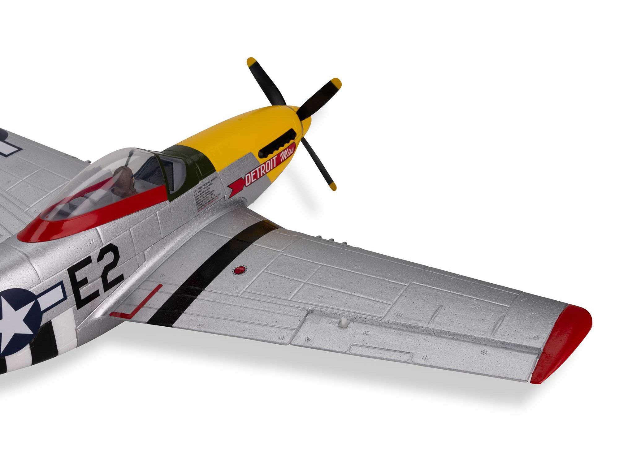 E-flite UMX P-51D Mustang Detroit Miss BNF Basic with AS3X and SAFE Select - 16