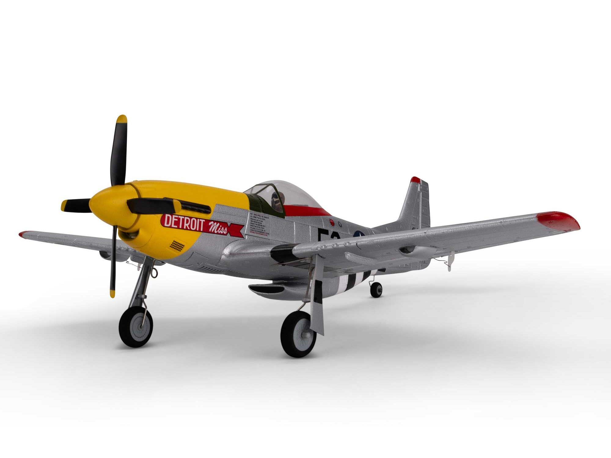 E-flite UMX P-51D Mustang Detroit Miss BNF Basic with AS3X and SAFE Select