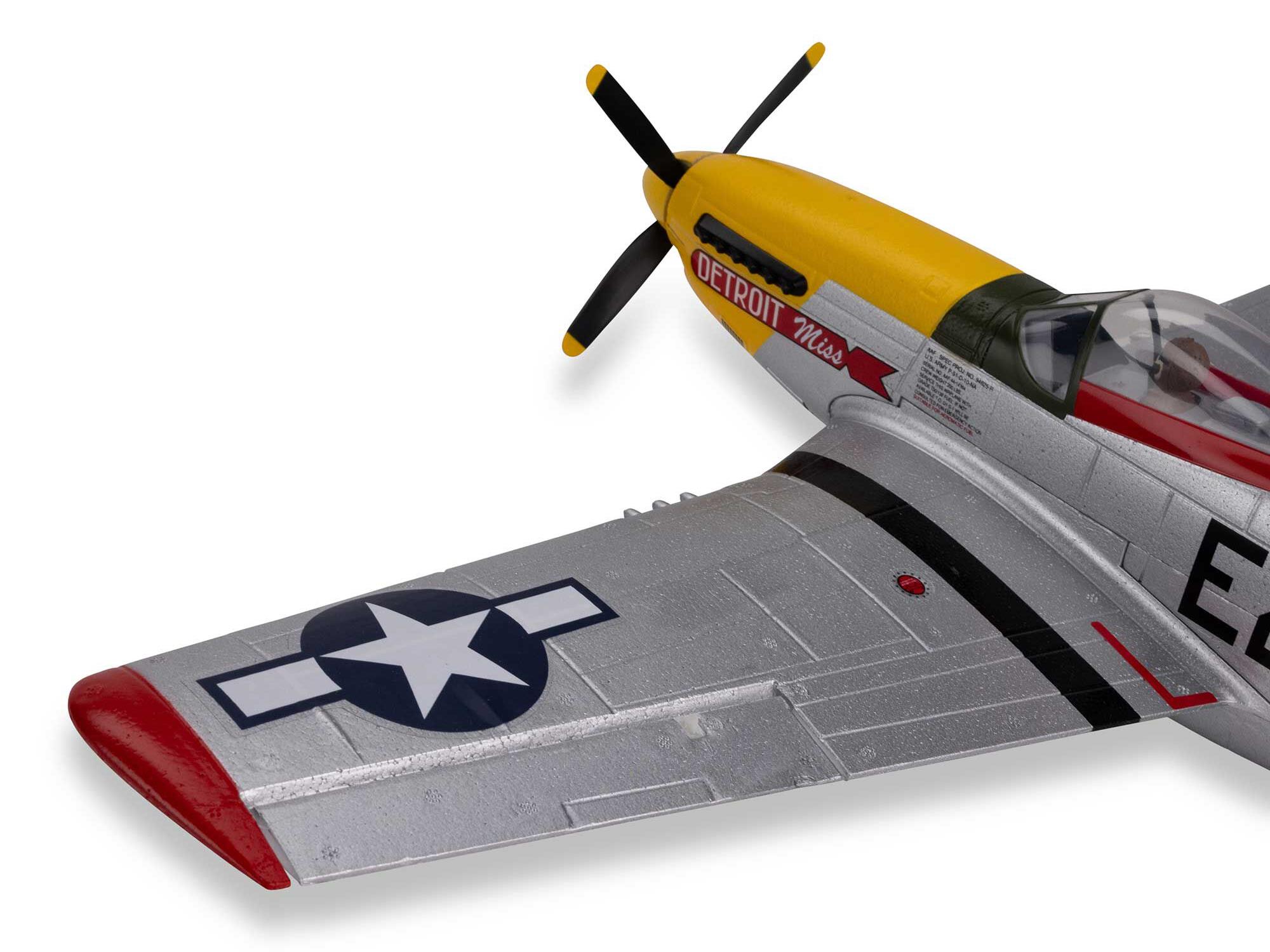 E-flite UMX P-51D Mustang Detroit Miss BNF Basic with AS3X and SAFE Select - 17