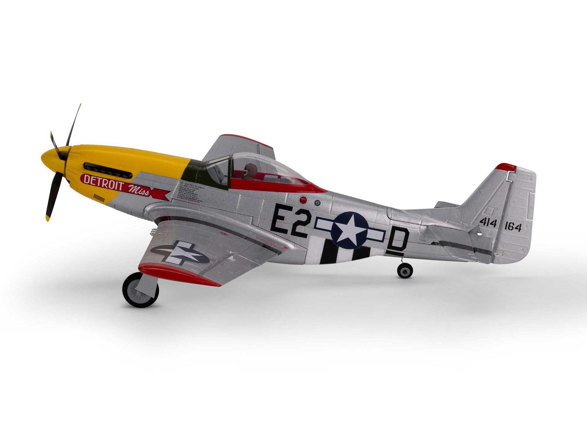 E-flite UMX P-51D Mustang Detroit Miss BNF Basic with AS3X and SAFE Select - 8