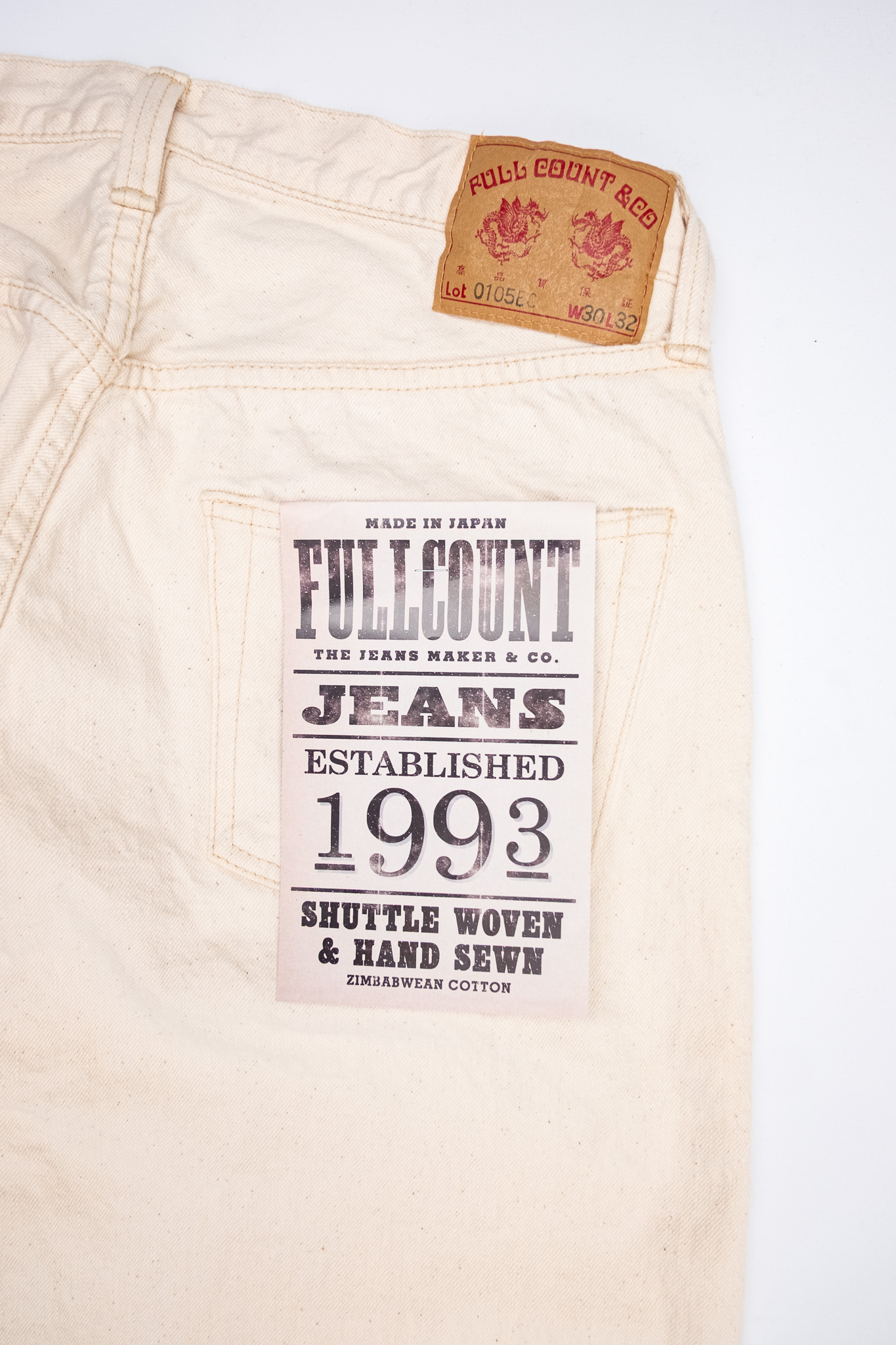 Fullcount - 0105EC Wide Ecru Selvedge Jeans - 9