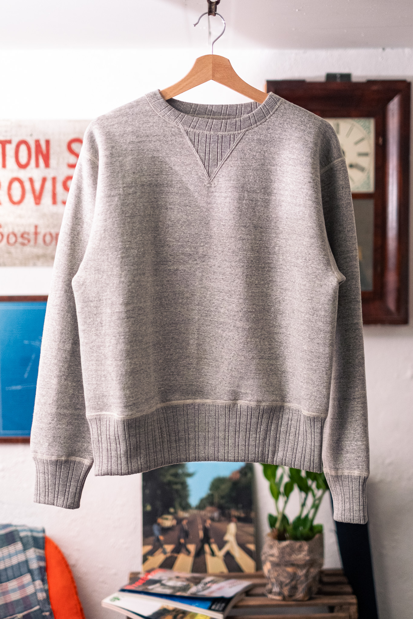 Fullcount - 3841 Double V Set In Sleeve Sweatshirt Heather Grey