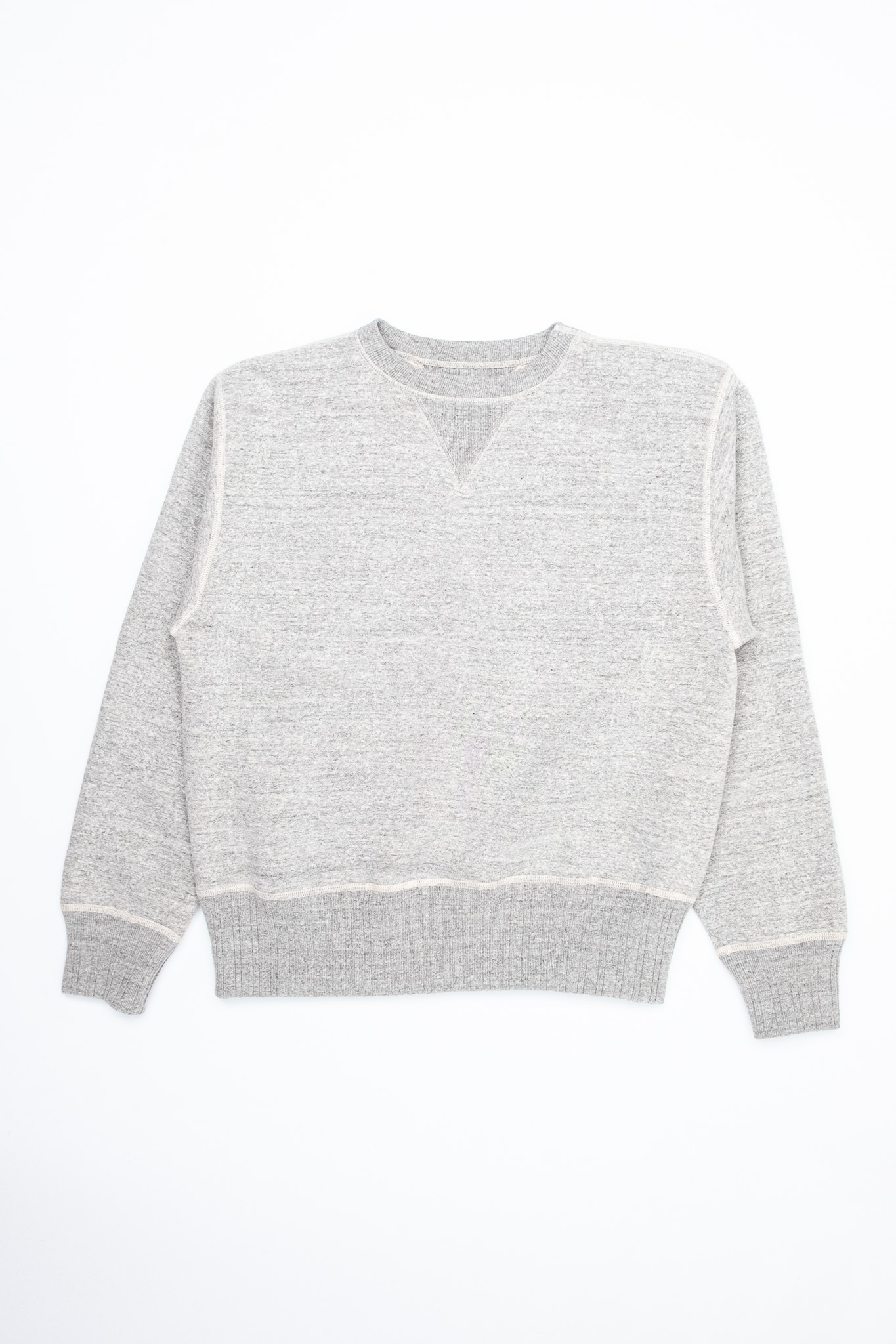 Fullcount - 3841 Double V Set In Sleeve Sweatshirt Heather Grey - 2