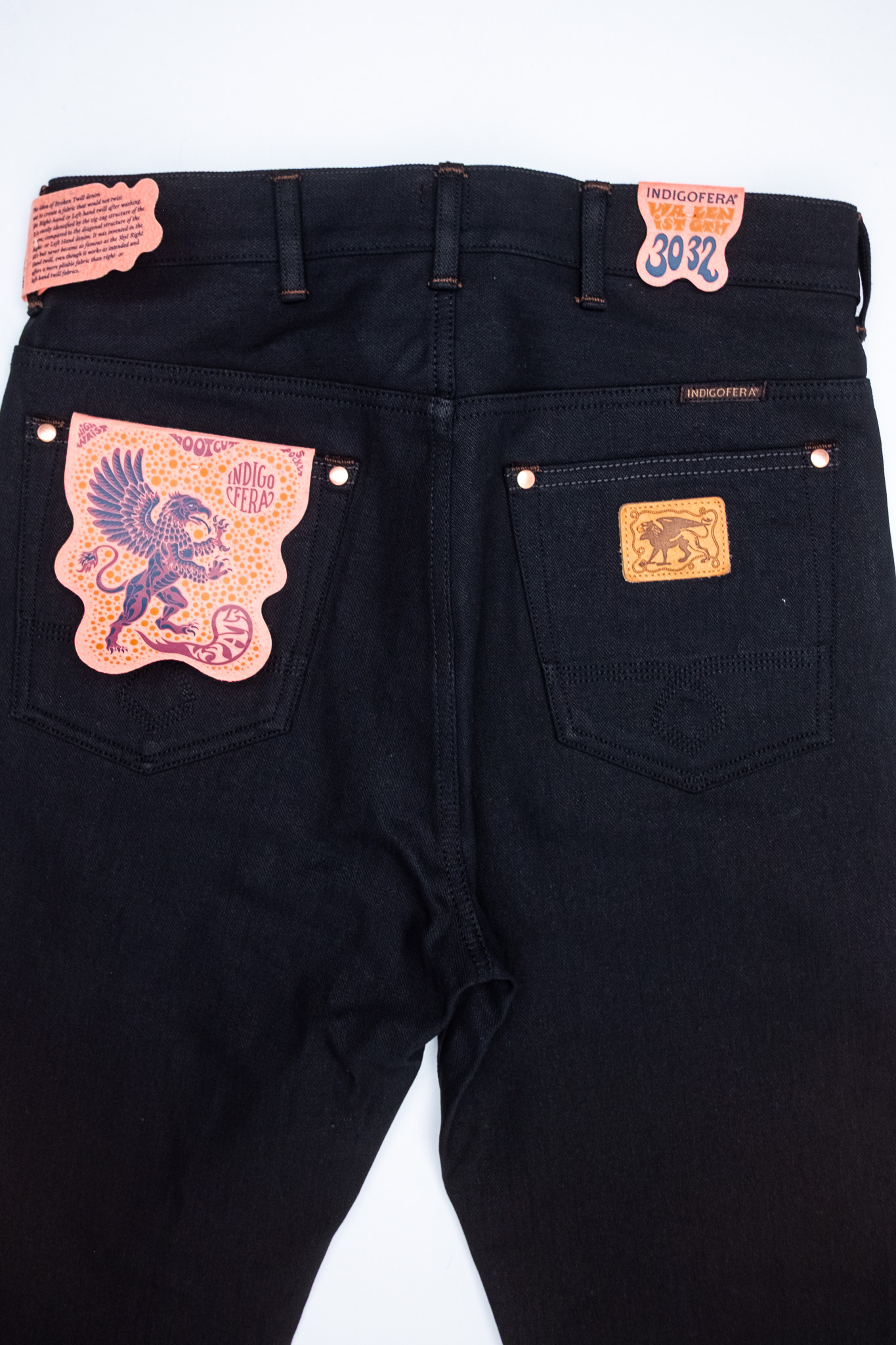 Indigofera - Wyatt Uneven Broken Twill Black 14oz - 7