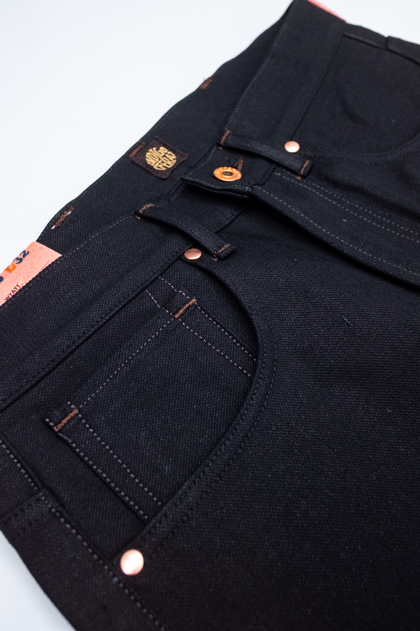 Indigofera - Wyatt Uneven Broken Twill Black 14oz - 5