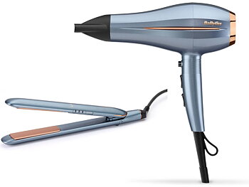 BaByliss Denim Luxe Plattång + Hårfön