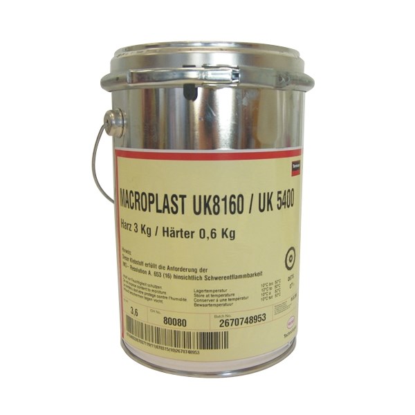 Loctite UK8160. PUR adhesive with hardener 5400. Can 9 kg.