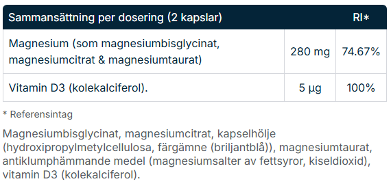Magnesium & Vitamin D3 - 60 kapslar - 2