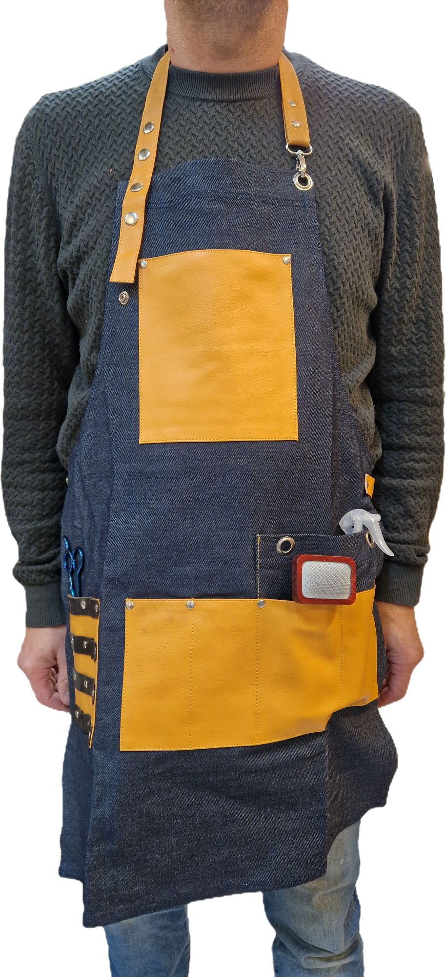 Trimförkläde jeans