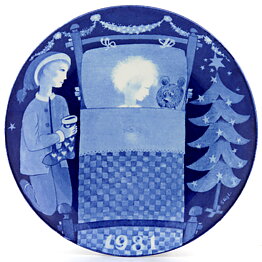Stig Lindberg (Jultallrik 1981) Wall Plate with Christmas Motif 22 cm <with Box>
