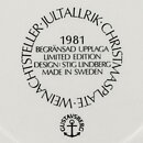 Stig Lindberg (Jultallrik 1981) Wall Plate with Christmas Motif 22 cm <with Box>