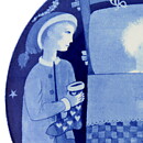 Stig Lindberg (Jultallrik 1981) Wall Plate with Christmas Motif 22 cm <with Box>  [Sample Images]