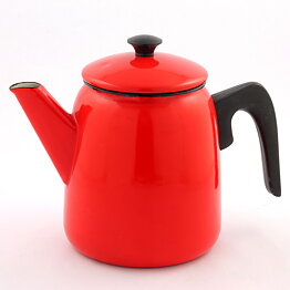 Arne Erkers (1960) Red Enamel Coffee Pot 23/19 cm