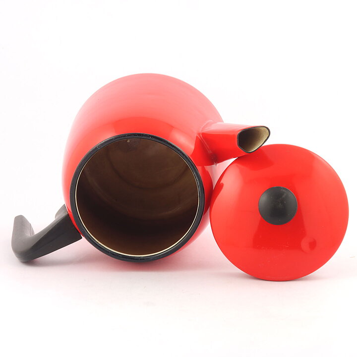 アルネ・エルケシュ  赤いエナメルのコーヒーポット  (23/19cm)  1960年