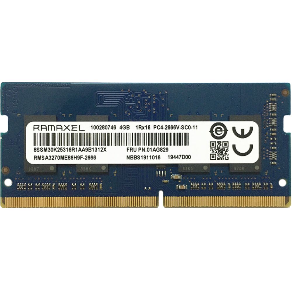 Begagnat 4GB DDR4 (1x4GB) Ramaxel SODIMM 1Rx16 DDR4-2666V 2666MHz RAM Minne RMSA3270ME86H9F-2666