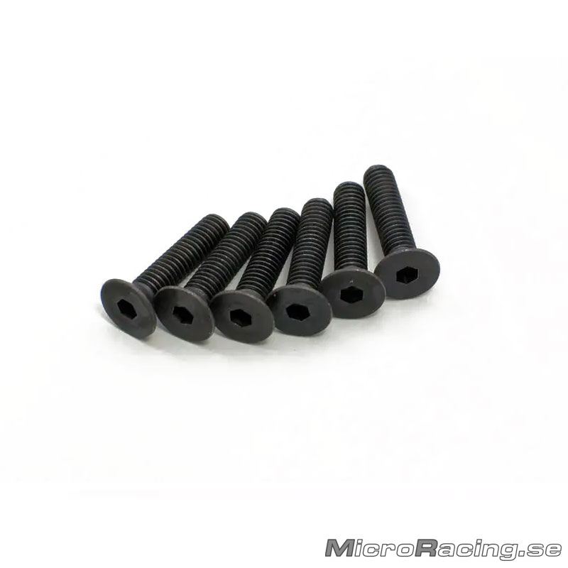KYOSHO - M4x18mm Skruv, Försänkt, Insex, Stål, 6st