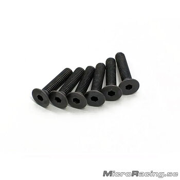 KYOSHO - M4x18mm Skruv, Försänkt, Insex, Stål, 6st