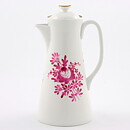 Stig Lindberg (1949) Coffee Pot with Pink Flowers Decor 20 cm
