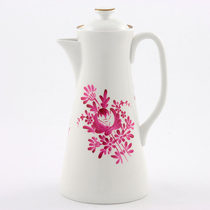 Stig Lindberg (1949) Coffee Pot with Pink Flowers Decor 20 cm