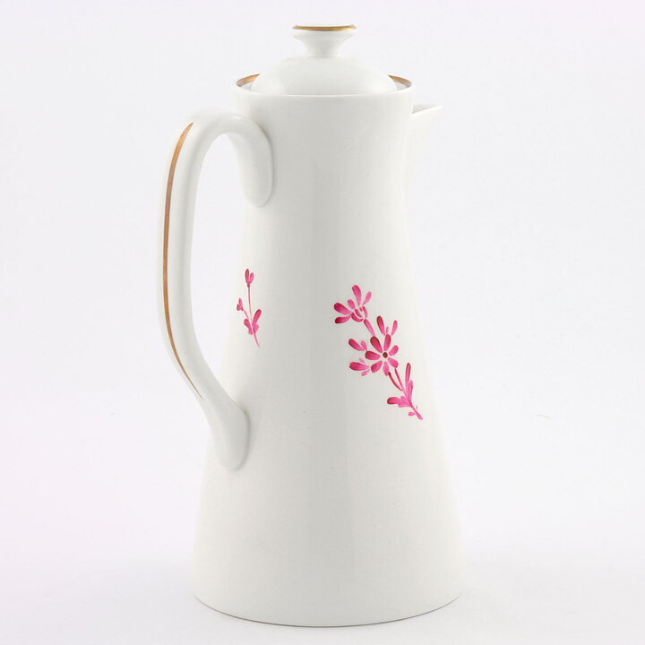 Stig Lindberg (1949) Coffee Pot with Pink Flowers Decor 20 cm